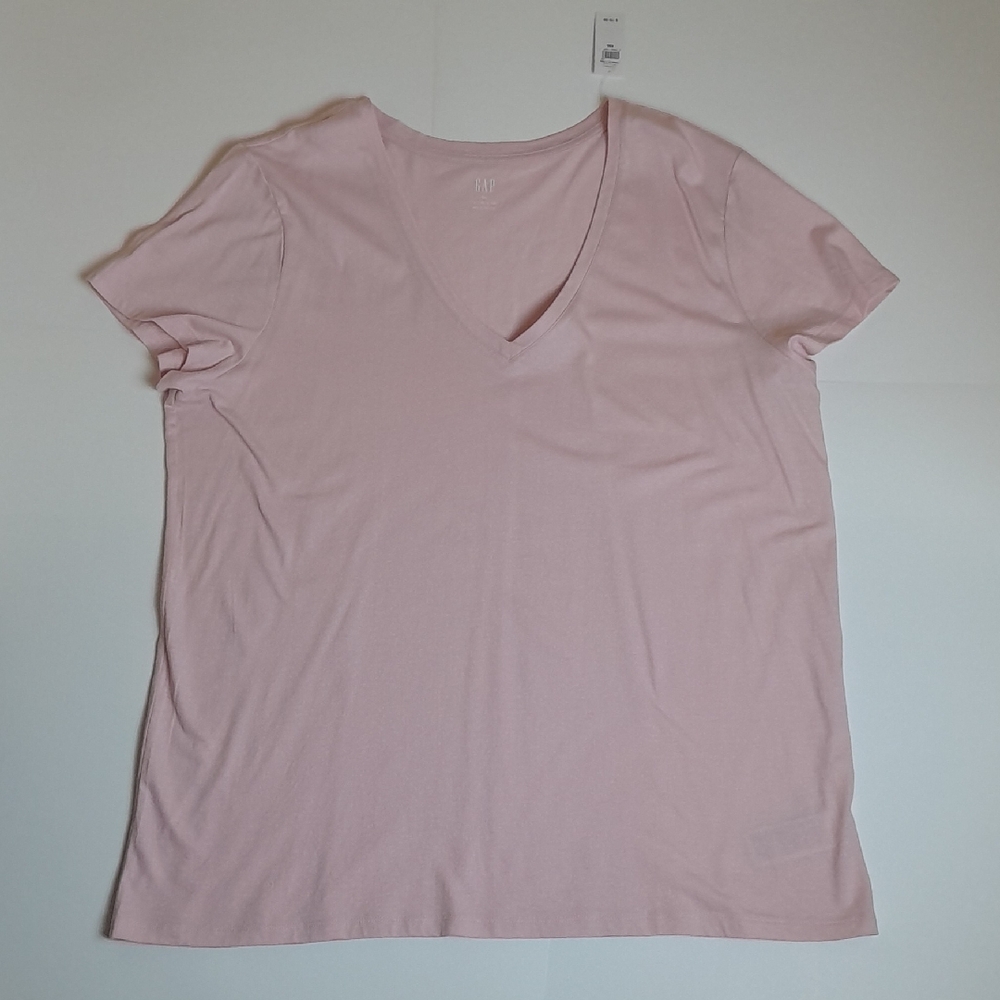 GAP Light Pink V-Neck Short Sleeve Tee